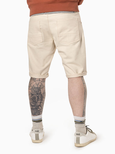 Limited edition Bricker short Lighweight  washed Ecru