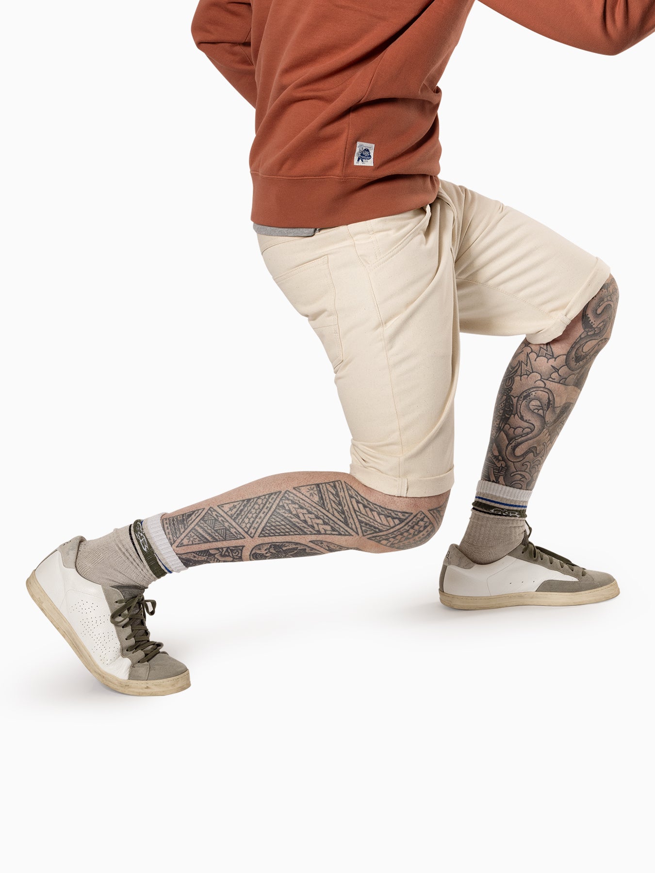 Limited edition Bricker short Lighweight  washed Ecru