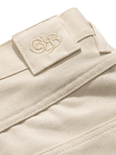 Limited edition Bricker short Lighweight  washed Ecru